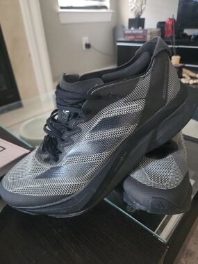 Adidas Adizero Black Mesh Running Shoes - Men's